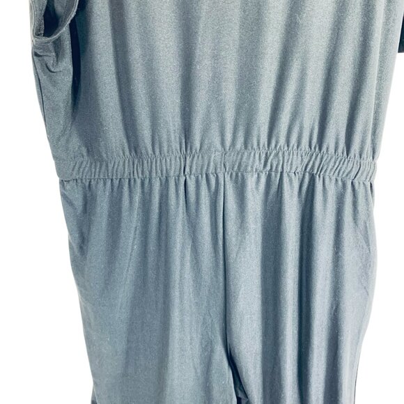 curvy, plus size black jumpsuit Deep V neckline size xl Sansara - Picture 8 of 15